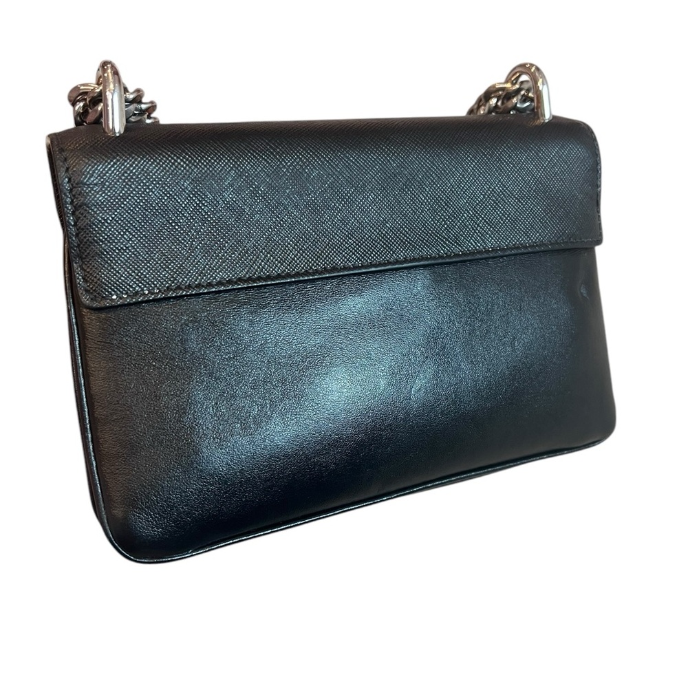Prada Black Shoulder Bag with Silver Chain - Picture 7 of 15